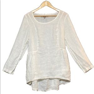 FLAX 100% white linen shift